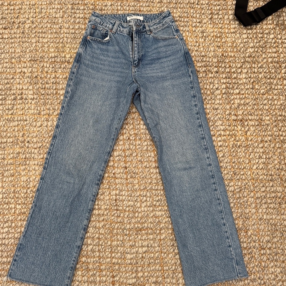 Garage Light Blue Straight Leg Jeans
